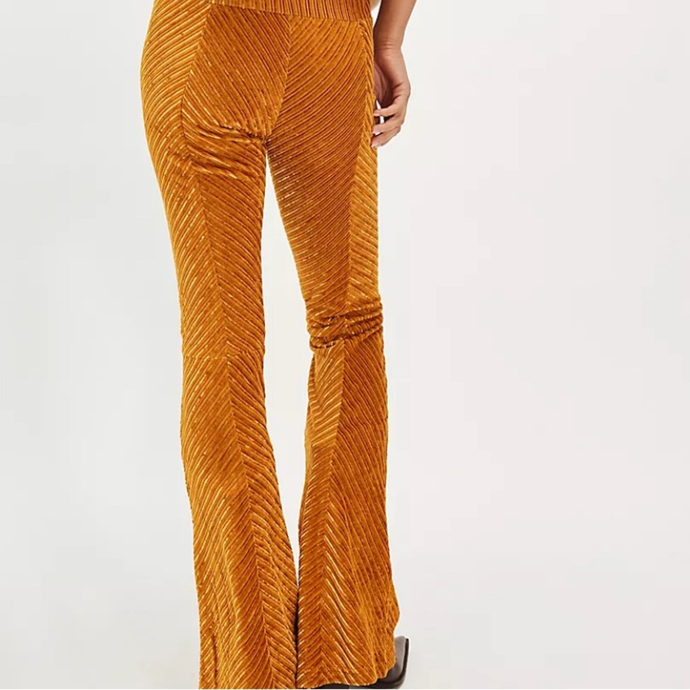 Free People Penny Pull Velvet Flare Pants Boho Hippie Cool